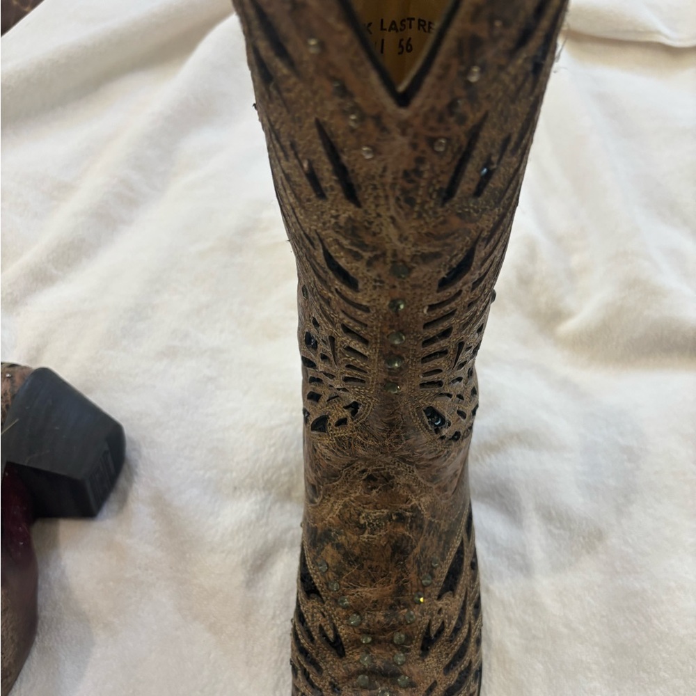 Rhinestone studded cowboy boots